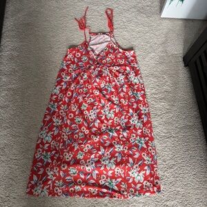 MANGO Floral Red and White Sundress